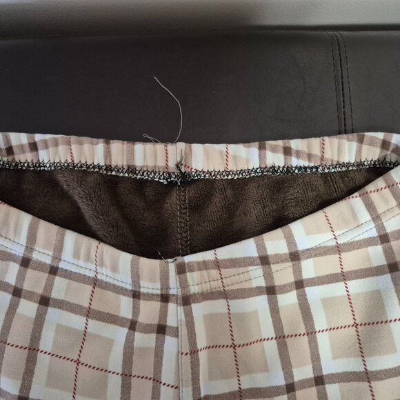 3/$25 Plaid Faux Fur Lined Leggings - Picture 2 of 4
